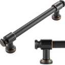 KOOFIZO 10 Pack 5 Inch Oil Rubbed Bronze Kitchen Cabinet Pulls Rubbed Bronze Cabinet Handles Cabinet Hardware for Kitchen Cabinets Drawer P11 Dresser Cupboard Bedroom Bathroom