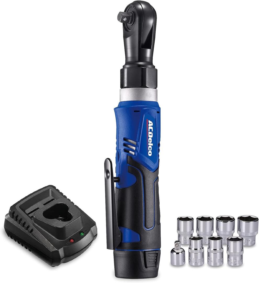 ACDelco ARW1209P G12 Series 12V Li-ion Cordless 3/8 45 ft-lbs. Ratchet Wrench Tool Kit