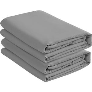 Ultra Soft Microfiber Full Fitted Sheets (2-Pack) – 1800 Thread Count, Wrinkle-Resistant, Breathable, Hypoallergenic, Deep Pocket 15”, Fits Full Size Beds 54” x 75” (Gray)