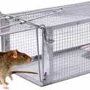 JGRZF Quality Rat Trap, Humane Live Animal Mouse Cage Traps, Catch and Release Mice, Rats,Chipmunk, Pests, Rodents and Similar Sized Pests for Indoor and Outdoor, 10.6 X 5.63 X 4.33 Inches, One-Door