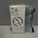 Frameless Magnetic Series Designed for iPhone 15 Pro Max Case[Compatible with MagSafe] Borderless Ultra Thin Slim Fit,Lightweight Minimalist Hard PC Yet Protective Shockproof Cover,White