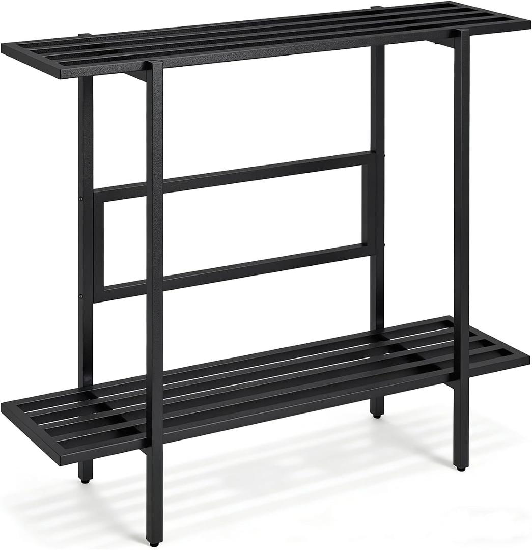 Heavy Duty Plant Stand Outdoor Indoor, Large Metal 48" L x 10" W x 38"H