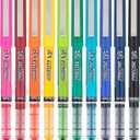 PILOT Precise V5 Stick Liquid Ink Rolling Ball Stick Pens, Extra Fine Point (0.5mm) Assorted Ink Colors, 10-Pack (12562)