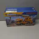 Large Crane Truck Toy with Extendable Crane Arm, Lights & Siren Sounds, Assemble & DIY Truck Engineering Vehicle Toy for Boys Girls Christmas Birthday Gifts Kids Toys for 3 4 5 6 7 8 Years Old