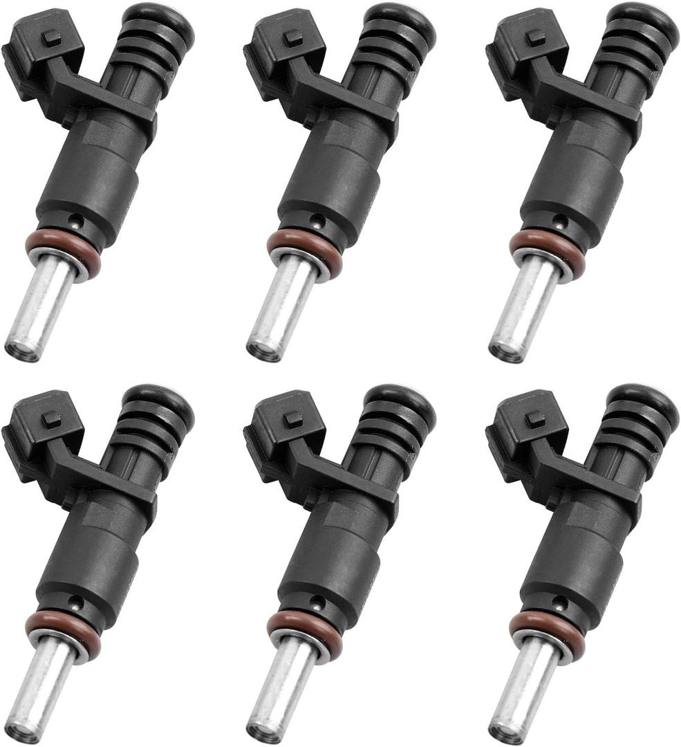 7531634 Fuel Injectors 6 Holes 6Pcs, Compatible with 2006-2012 BMW 328i 330i 530i 128i X3 X5 Z4 525i 528i 325xi 3.0L Engine, Replace# 13537531634