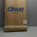 Drive Medical 13067 Non Tilt Top Overbed Table with Wheels and Secure Height Adjustment,Tray Table for Hospital or Home Use, Bedside Rolling Overbed Table, Silver Vein