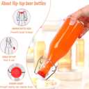 SZUAH 8 oz Swing Top Glass Bottles 10Pack, Reusable Flip Top Glass Bottle for Kombucha, Home Brewing, Beer, Beverage Storage(240ml, Set of 10)