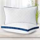 King Size Pillows Set of 2 Cooling Hotel Luxury Bed Pillows for Sleeping 2 Pack, Supportive Breathable Down Alternative Gusseted Pillow for Side Stomach or Back Sleepers