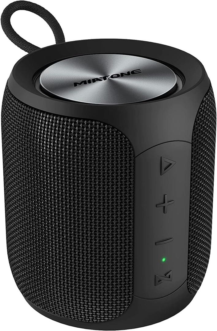 MIATONE QBOX - 16W Bluetooth Speaker IP67 Waterproof Speaker with Deep Bass, Portable Speakers for Beach Camping Accessories, Gifts for Men Fathers Him (Black)