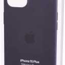 Apple iPhone 15 Plus Silicone Case with MagSafe - Black ​​​​​​​