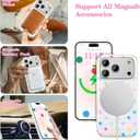 UEEBAI Polka Dot Magnetic Case for iPhone 17 Pro, Cute Polka Dot Phone Case for Aesthetics Cover Compatible with Magsafe Soft Slim Phone Cover for Women Girls - Colorful