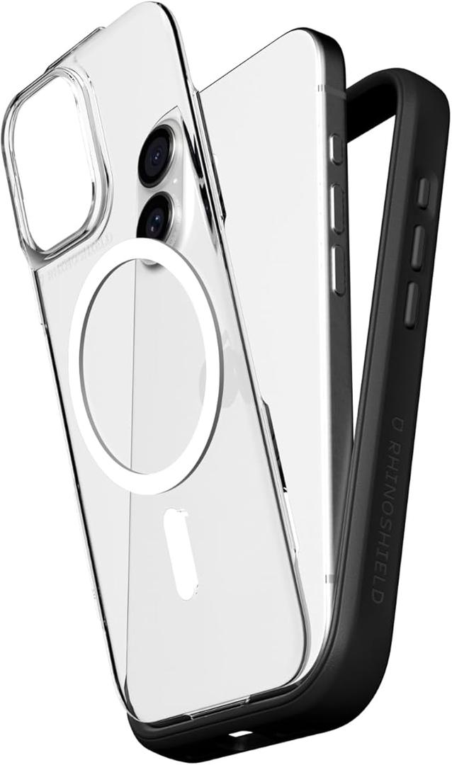 RhinoShield Phone Case Compatible with MagSafe for iPhone 17 Pro Max | Mod NX  Modular Protective Bumper Case with Backplate, Superior Magnetic, Military Grade Drop Protection  Black