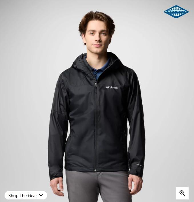 Columbia Mens Inner Limits III Waterproof Rain Jacket, Black, XX-Large (Black, XXL)