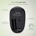 seenda Wireless Mouse for Laptop, 2.4G Noiseless Mouse with USB Receiver - Optical Tracking Portable Computer Mice for Chromebook, PC, Tablet, Windows System, 24 Months Battery Life - Green & Black