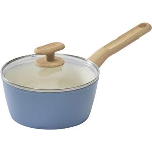 GoodCook Healthy Ceramic Titanium-Infused 2 Quart Saucepan with Lid, Light Blue  Induction Cookware, Nonstick Cooking Pan, Food Cooker for Soups, Sauces, Potatoes, Pasta, Rice (2 Quarts)