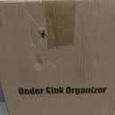 Under Sink Organizer, Stainless Steel 2 Packs 2 Tier Under Sink Organizers and Storage, Slide out Pull out Cabinet Shelf, Sliding Drawer for Kitchen Bathroom Pantry Cabinet Closet Organization Rack (Silver)