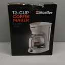 MUELLER HOME 12-Cup White Coffee Maker - Borosilicate Carafe, Auto-Off, Reusable Filter, Anti-Drip, Keep-Warm Function, Clear Water Level Window, White Kitchen Accessories