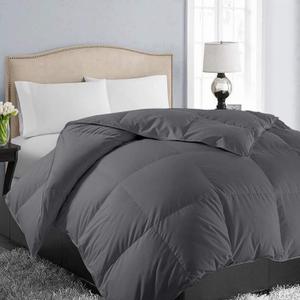 EASELAND Queen Size Down Alternative Comforter - Quilted Duvet Insert for All Seasons, Soft Lightweight with Corner Tabs, Summer Winter Warm Bedding, Dark Grey 8888 Inches