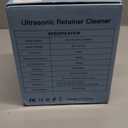 Dental Ultrasonic Retainer Cleaner Machine: 45kHz Dental Cleaning Pod with Digital Timer & 200ML, Deep Cleaning for Dentures, Mouth Guards, Aligners, Night Guards, Braces, Toothbrush Heads & Jewelry (White)