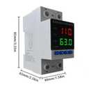 Voltage Protector, AC 110V 220V/DC 80-300V, 1-63A Adjustable Smart Circuit Breaker, Over Voltage & Under Voltage Cut Off, DIN Rail Mount
