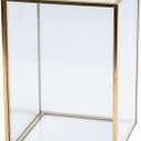 Cosmetic Storage Box Golden Desktop Glass Jewelry Classification Makeup Brush Organizer