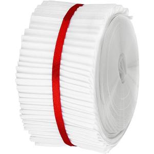 40 Pcs White Jelly Cotton Fabric Patchwork Roll, 2.55 Inch Roll Up Cotton Fabric Quilting Strips, Jelly Fabric Patchwork Craft Cotton Fabric for Quilters and Sewing DIY Crafts (Basic Style)