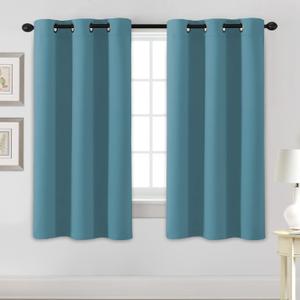 H.VERSAILTEX Blackout Curtains for Bedroom Thermal Insulated Room Darkening Living Room Curtains 63 Inch Long Grommet Privacy Protection Window Curtain Panels/Drapes for Nursery, 2 Panels, Storm Blue