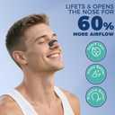 Nasal Strips for Snoring Nose Strips for Breathing Enhanced Respiratory Efficiency Extra Strength Snoring Solution Nasal Dilators for Sleeping Improve Sleep and Exercise Quality - Black, 30 Count