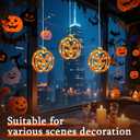 YOUNGAR Thanksgiving Pumpkin Window Lights, 6FT 48 LED Battery/USB Powered with Timer, Waterproof with 8 Modes Memory for Home Bedroom Birthday Party Indoor Outdoor Decor, Orange