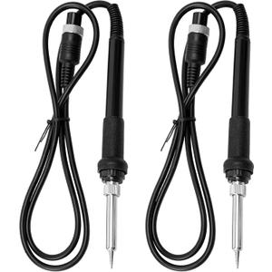 936 Soldering Station Iron Handle Replacement for Hakko  2PCS with 5 Hole 24V DC 50W DIN Connector  Compatible with HAKKO 907 ESD  Ceramic Heating Core 1321  Fit Tip Tool Electric Parts Kit