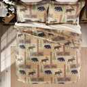 Carstens Rustic Cabin Country Bedding Set, 3-Piece Microfiber Quilt, Rustic Lake Country, King