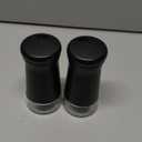 The Original Salt and Pepper Shakers Set - Black  - Spice Dispenser with Adjustable Pour Holes - Stainless Steel & Glass - Set of 2 Bottles