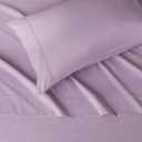 Amazon Basics Ultra-Soft Microfiber 3 Piece Bed Sheet Set With 14-inch Deep Pockets, Twin XL, College Dorm Bedding, Frosted Lavender, Solid