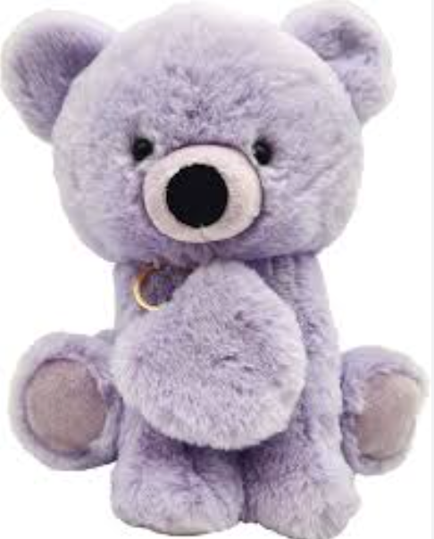 Holiday Home 10-Inch Plush Bear with Keychain - Purple