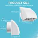 6 Inch Exhaust Vent Cover, HG Power Metal Dryer Vent Cover Outside with Removable Screen & Cushioned Non Return Flap, Air Wall Vent for House, AC, Opening Diameter: 5.7" (White)