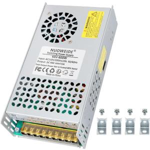 DC 60V 10A 600W Power Supply 110V AC to DC 60V Converter 10A 600W Switch Power Supply Transformer for 60Volt Drive Sensor System Lamp Meter Controller Servo Electric Motor