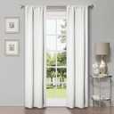 Superior Blackout Curtains, Room Darkening, Bedroom, Drapes, Kitchen, Living Room Window Accents, Sun Blocking, Thermal, 2 Pack, Rod Pocket, Solid Blackout Curtains, Set of 2, 26" x 84", Snow White