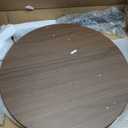 Round Side Table, C Shaped End Table for Couch, Sofa and Bed, Mid Century Modern Small Bedside Table Nightstand for Living Room, Bedroom, Corners and Office(Walnut)