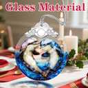 Christmas Ornament, Christmas Decoration, Stained Glass Ornament, Heirloom Keepsakes, Holiday Ornaments, Holiday Presents, Unique Xmas Gifts, Gift Exchange Ornaments, Gift Idea - Dolphin