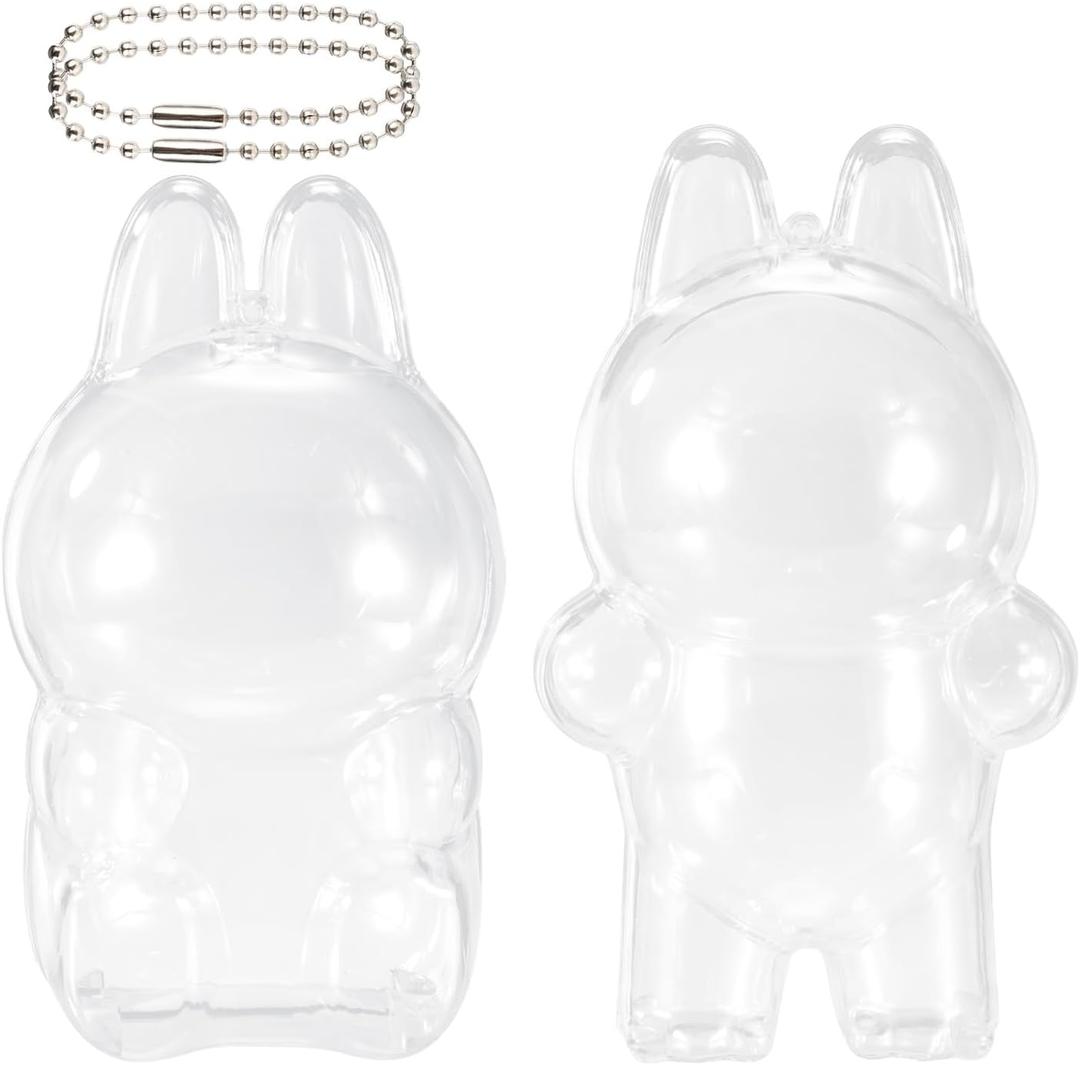 2pcs Doll Protective Covers, Plastic Clear Display Sitting & Standing Protective Cases Transparent Storage Bag Purse Covers Practical Protector Accessories for Doll Clothes Display