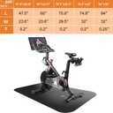 Treadmill Mat,Bike Mat,Stationary Bike Mat,Foldable Treadmill Mat for Hardwood Floors and Carpet.for Exercise Bike,Exercise Equipment Indoor Cycles,Rowing Elliptical (23.6" X 47.5")