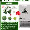 TURNMEON Artificial Geraniums Flowers for Outdoors Summer Decoration, 4 Bundles Fake Flowers Silk White Flowers UV Resistant No Fade Faux Plants for Planter Gardens Table Porch Indoor Cemetery Decor