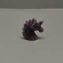 Artistone 3" Amethyst Crystal Unicorn Statue Hand Carved Gemstone Purple Unicorn Stone Animal Carvings Collectible Figurine Reiki Meditation Desk Home Decor Gift