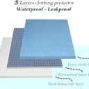 Avalon Towels Waterproof Adult Bibs for Women, Clothing Protector bibs for adults senior citizens washable (Blue (Pack of 12))