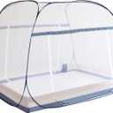 Pop Up Mosquito Tent,Portable Design with Sealed Netting Bottom & Instant Foldable Frame | Indoor/Outdoor Use for Kids & Adults | Compact Travel Bag (L78 x W71 x H65)
