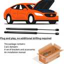 TSUBASA Lift Supports for Toyota Corolla E120 E130 2002-2007 Front Hood Bonnet Modify Gas Struts Cylinders Shock Dampers Spring Prop Rod Bar 2PCS (Normal Black)