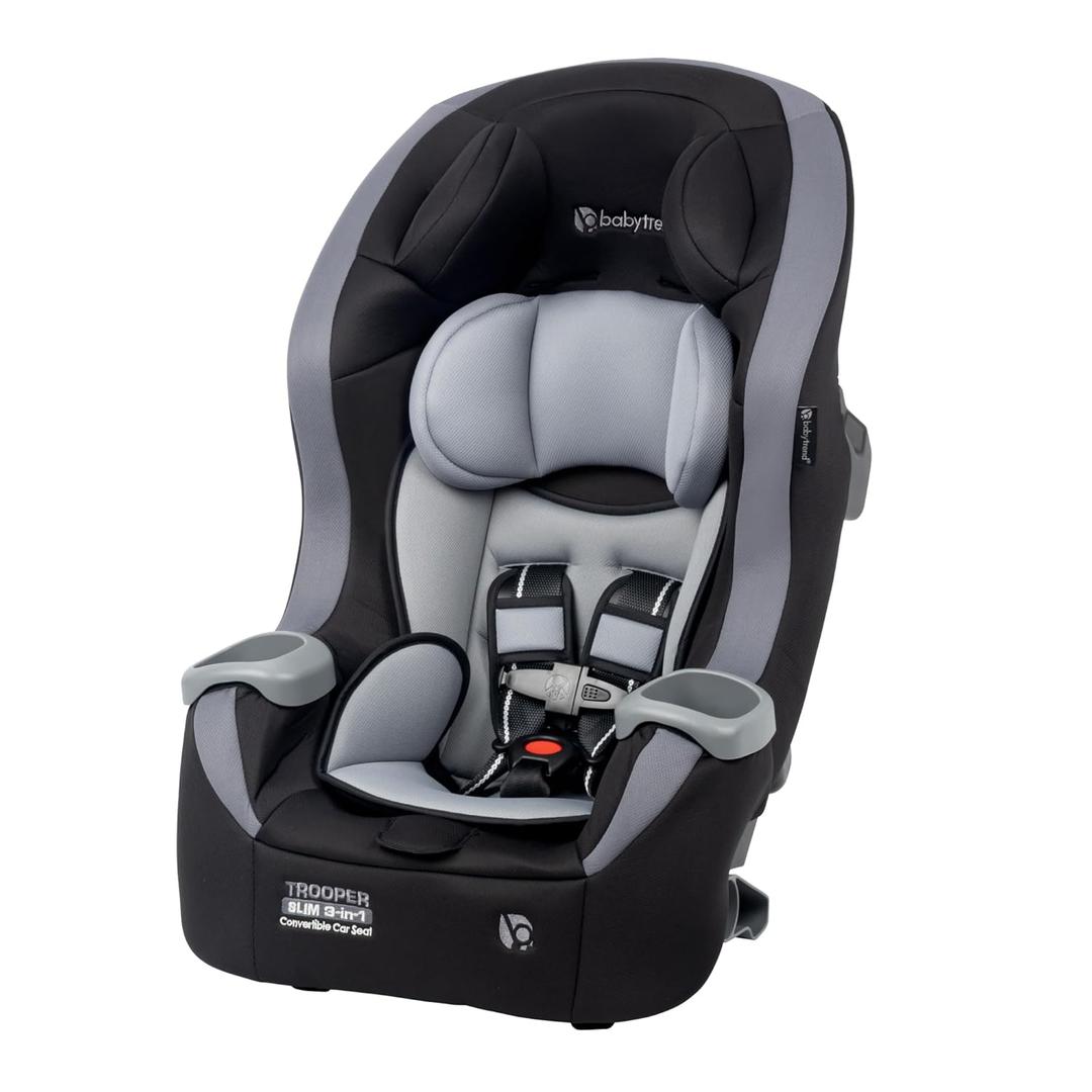 Baby Trend Trooper Slim 3-in-1 Convertible Car Seat, Dash Black Slim Fit, 3-in-1 Growth Modes, Lightweight Design, Adjustable Comfort Padding, Mfg Date 11/15/2025