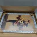 Silver 13x19 Picture Frame Wood Vintage Antique Ornate Victorian