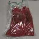 Grelucgo Handmade Hemstitched Polyester Rectangle Table Placemats (12x18 inch Set of 6,Cranberry)