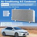 Air Conditioning A/C Condenser for Toyota Camry 2012-2017 for Toyota Avalon 2013-2018 3.5L with Receiver Drier Bracket 3995/8846006230/8846033170 Parallel Flow Folded Fin 5mm